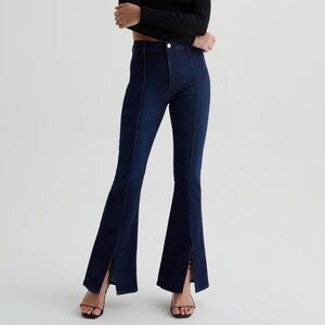 AG x EmRata Anisten Subway High Rise Boot Cut/Flare Jeans